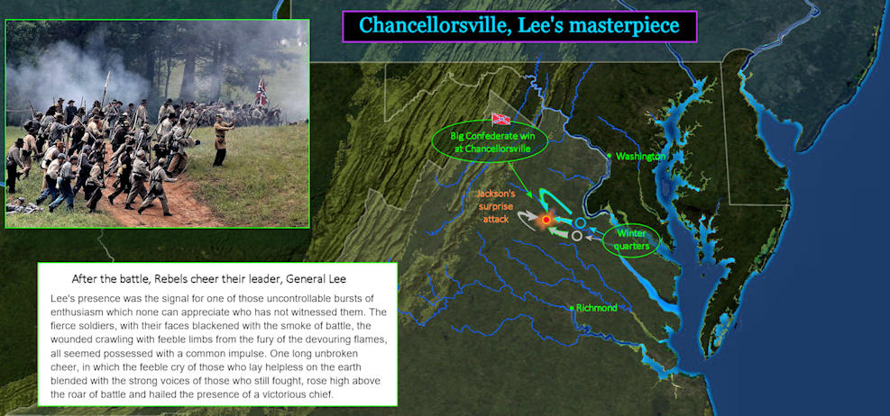 Battle of Chancellorsville, 1863 map